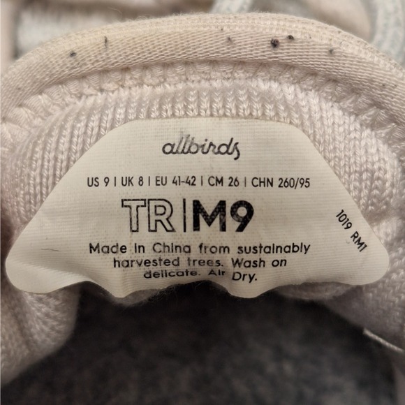 Allbirds Mens Tree Runners Sneakers 9 Kaikoura White Lace Up Low Running Shoes‎ - Picture 3 of 8